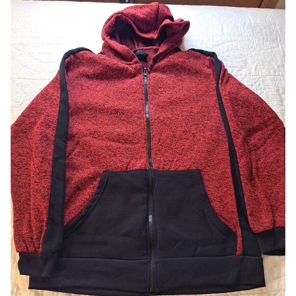 Boys Jam Play Red and Black Hoodie Size 12 - Picture 1 of 6